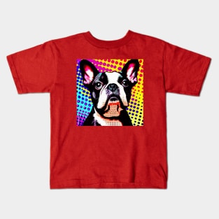 Boston Terrier Pop Art Kids T-Shirt